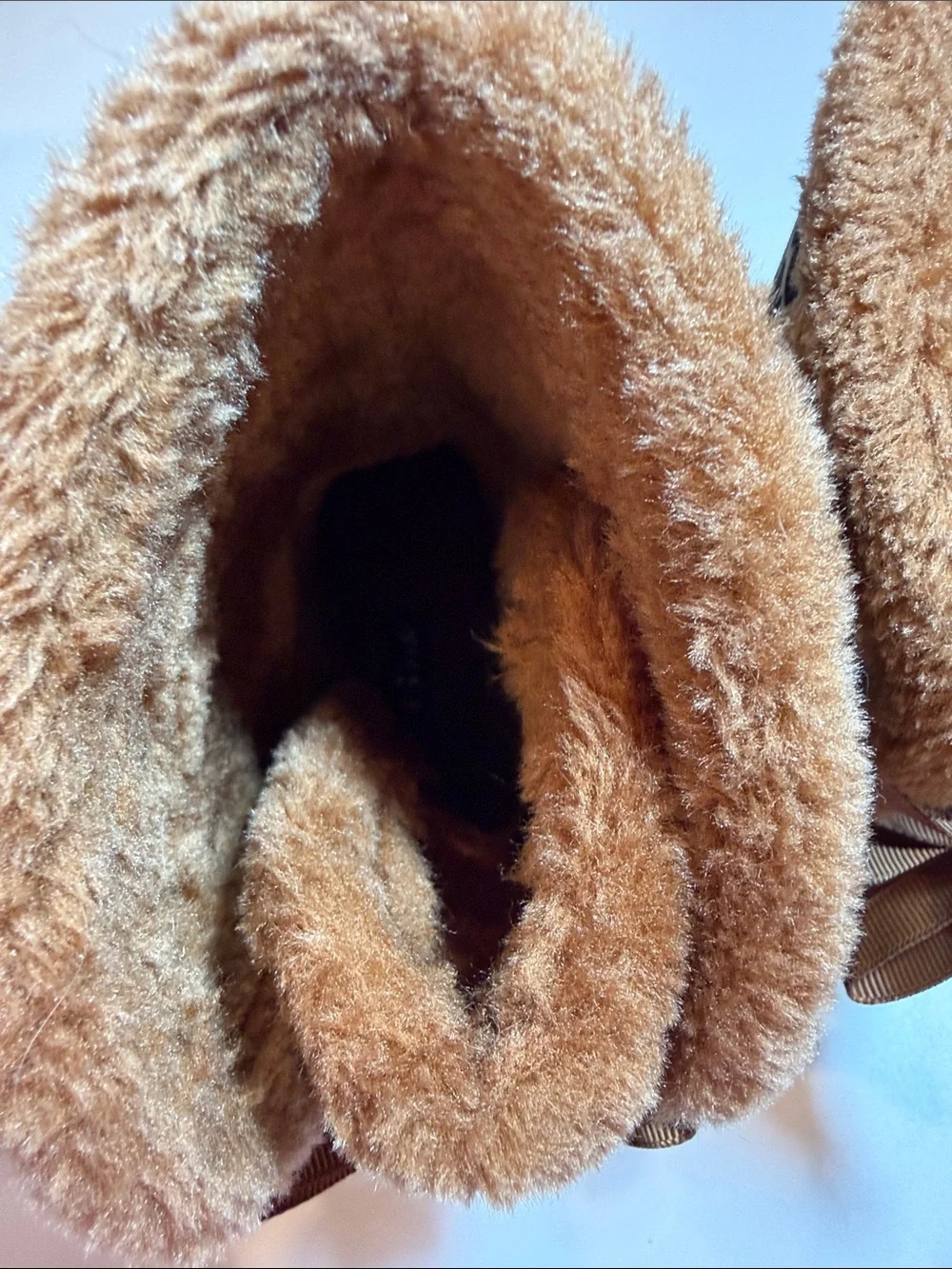 Link Girls Leopard Print Faux Fur Bow Boots Size 3 Y2K
